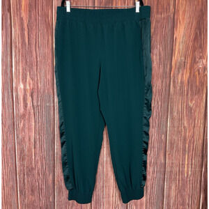 CHICO'S ZENERGY Pull On Jogger Pants Stretch Emerald Green Womens Size 3.5